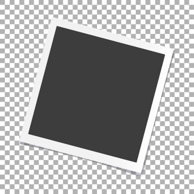 Eğimli sağa, vektör şablon şık fotoğraf veya görüntü, Eps10 için ayrı tut moduyla arka plan üzerinde gölge ile fotoğraf çerçevesi