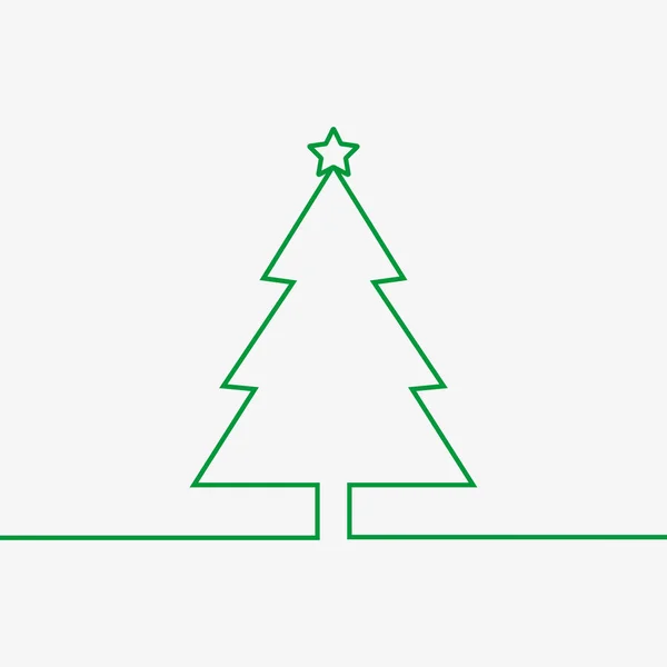 Icono de árbol de Navidad silueta y Año Nuevo, ilustración de vectores con estilo, EPS10 — Vector de stock