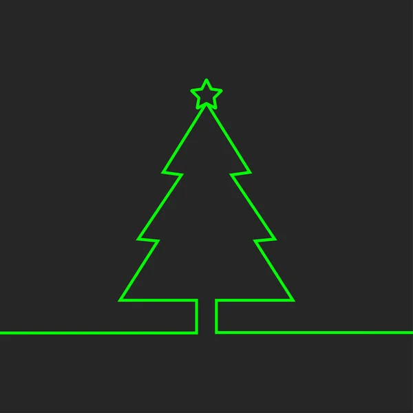 Icono de árbol de Navidad silueta y Año Nuevo, ilustración de vectores con estilo, EPS10 — Vector de stock