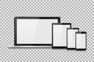 dizüstü vektör çizim modern telefon ve tablet ayrı tut moduyla arka plan, vektör çizim Eps10 üzerinde