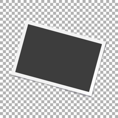 Eğimli sağa, vektör şablon şık fotoğraf veya görüntü, Eps10 için ayrı tut moduyla arka plan üzerinde gölge ile fotoğraf çerçevesi