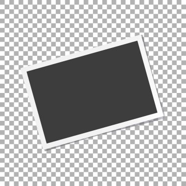 Eğimli sola, vektör şablon şık fotoğraf veya görüntü, Eps10 için ayrı tut moduyla arka plan üzerinde gölge ile fotoğraf çerçevesi