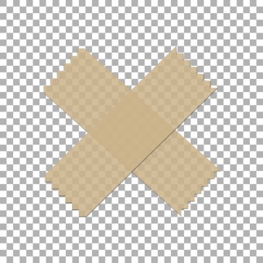 Yapışkanlı maskeleme Kağıt yapışkan viski şerit izole arka plan, vektör çizim Eps10 çapraz kasetlerde yapıştırılmış