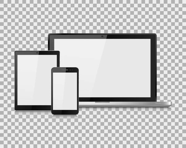 Dizüstü vektör çizim modern telefon ve tablet ayrı tut moduyla arka plan, vektör çizim Eps10 üzerinde — Stok Vektör