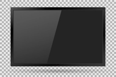 TV, modern boş ekran lcd, izole edilmiş arka plan, şık vektör illüstrasyonu EPS10