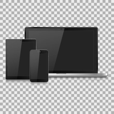 dizüstü vektör çizim modern telefon ve tablet ayrı tut moduyla arka plan, vektör çizim Eps10 üzerinde