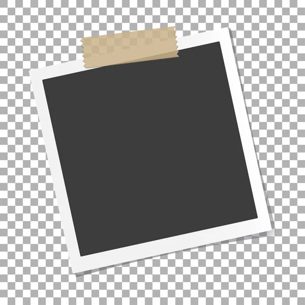 Fotoğraf çerçevesi ile gölge izole arka plan üzerinde vektör şablon şık fotoğraf veya görüntü, Eps10 için