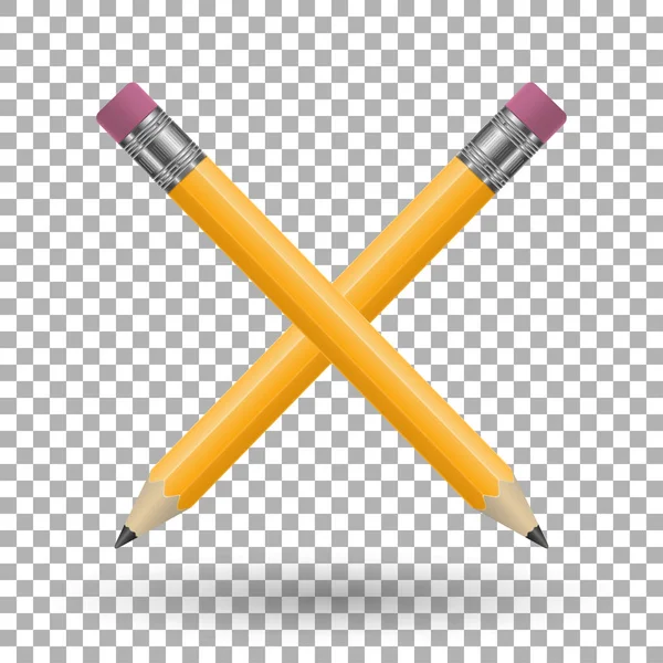 Crayons réalistes colorés sur fond isolé avec ombre, illustration vectorielle élégante EPS10 — Image vectorielle