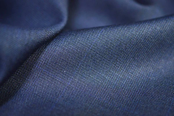Крупним планом текстура синя тканина костюма Стокове Зображення
