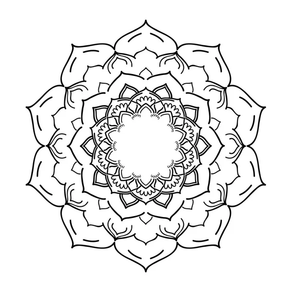 Mandala ornament. Round template. — Stock Vector