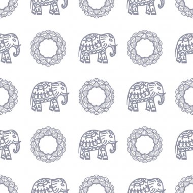 Fil. Yoga poster için şark süsleme