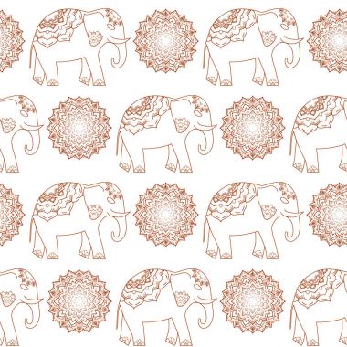 Fil. Yoga poster için şark süsleme