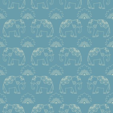 Fil. Yoga poster için şark süsleme