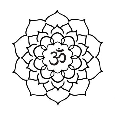 Mandala çerçeve. Elle çizilmiş şark süsleme
