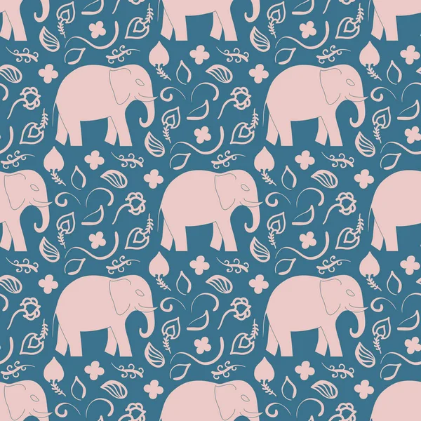 Éléphant. Ornement oriental pour affiche de yoga — Image vectorielle