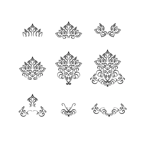 Mandala çerçeve. Elle çizilmiş şark süsleme