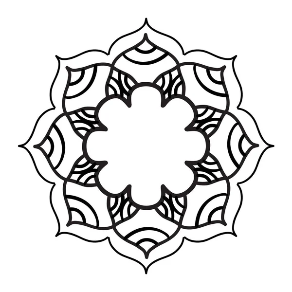 Mandala çerçeve. Elle çizilmiş şark süsleme