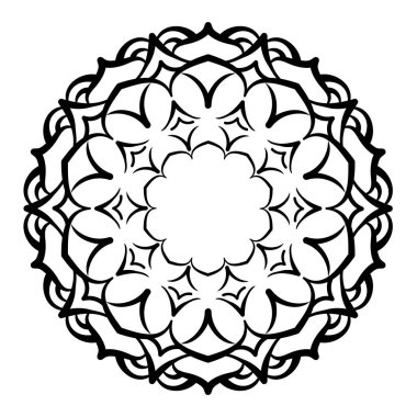 Mandala süsleme. Yuvarlak şablonu. Dekoratif öğe