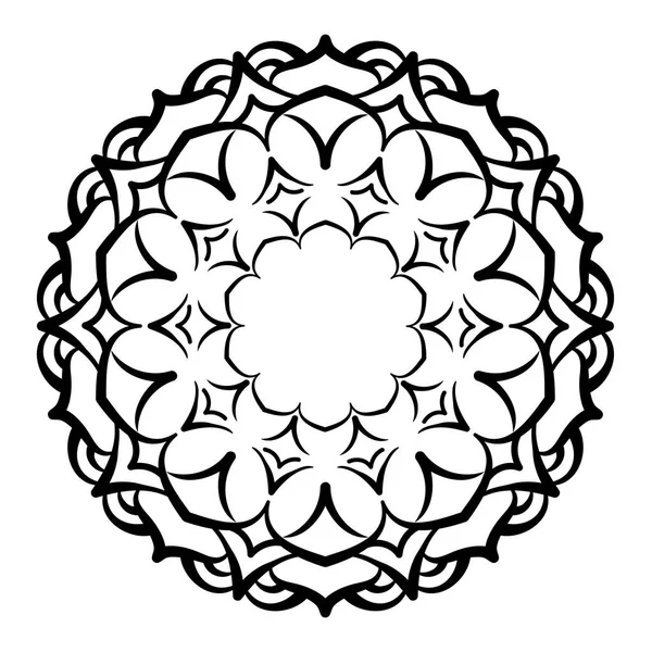 マンダラの飾り。円形のテンプレートです。装飾的な要素 — ストックベクタ