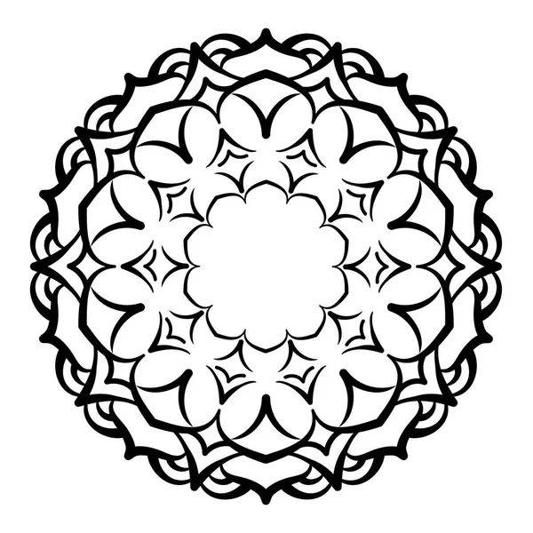 Mandala ornament. Round template. Decorative element — Stock Vector