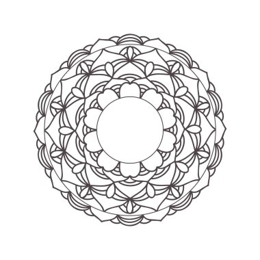 Mandala süsleme. Yuvarlak şablonu. Dekoratif öğe