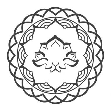 Mandala süs çiçek Lotus