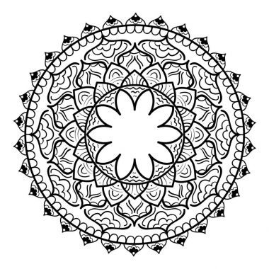 Mandala süsleme. Yuvarlak şablonu. Dekoratif öğe