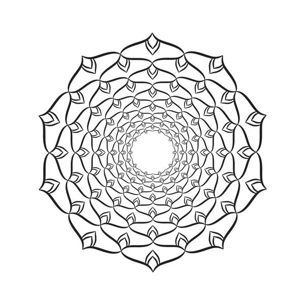 Mandala ornament. Round template. Decorative element — Stock Vector