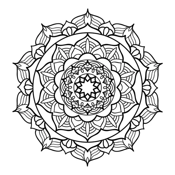 Mandala ornament. Round template. Decorative element — Stock Vector