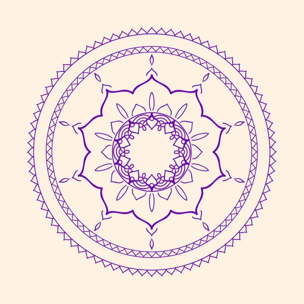 Mandala ornamentika. Kerek sablon. Díszítő elem — Stock Vector