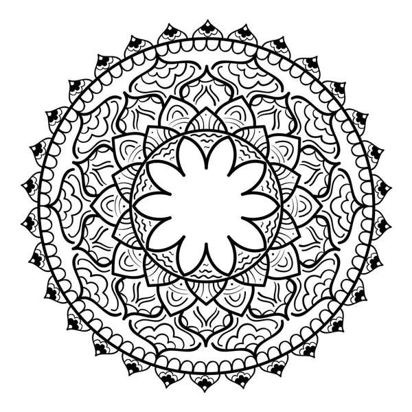 Ornamento Mandala. Modello rotondo. Elemento decorativo — Vettoriale Stock