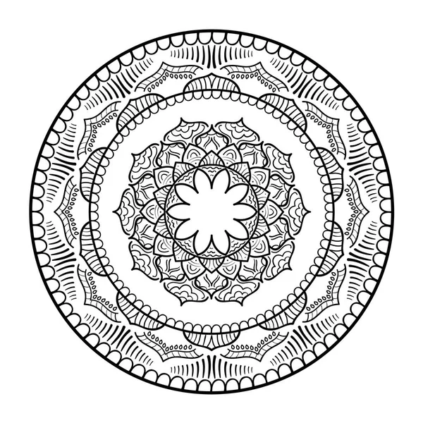 Ornement mandala. Gabarit rond. Élément décoratif — Image vectorielle