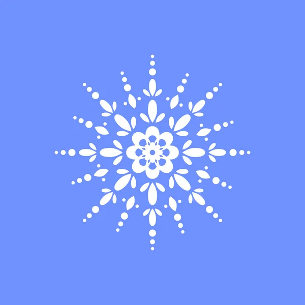 Set di fiocchi di neve su sfondo blu. Biglietto d'invito invernale, modello icona logo vettoriale. Buon Natale, nuovo anno . — Vettoriale Stock