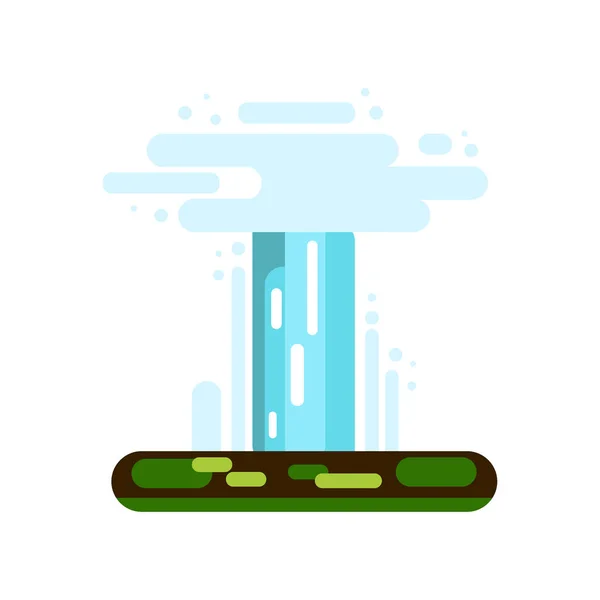 Water geiser pictogram geïsoleerd op een witte achtergrond - vectorillustratie. — Stockvector