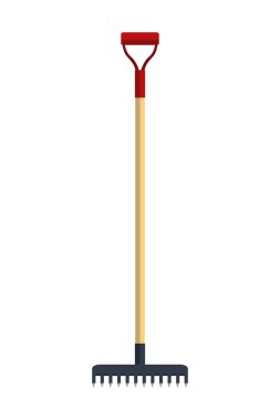 Bahçe komisyon düz aracı simgesini logo vektör çizim. Yetiştiriciliği için malzemelerler. Bahçe araç beyaz arka plan üzerinde izole.