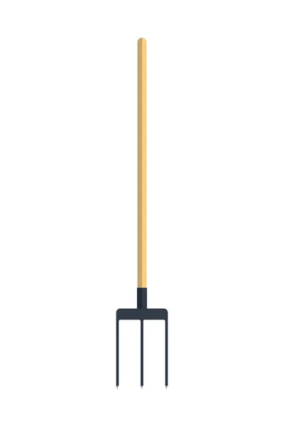 Illustration vectorielle de logo d'icône d'outil de fourche plate. Équipement agricole. Instrument de jardin isolé sur fond blanc . — Image vectorielle