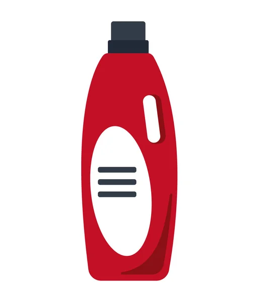Serviço de limpeza. Cleancer casa ferramenta ícone logotipo isolado no fundo branco, ilustração vetorial plana, equipamento doméstico, garrafa vermelha —  Vetores de Stock