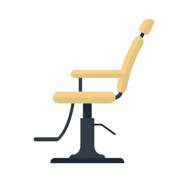 フラット床屋椅子ロゴのアイコン - ベクトル ストック イラストの白い背景に分離されました。理髪店の Ecuipment — ストックベクタ