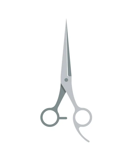 Forbici barbiere piatto icona logo isolato su sfondo bianco. Attrezzature per barbiere, styling tool - illustrazione vettoriale. Accessori salone di bellezza . — Vettoriale Stock