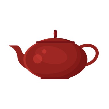 Beyaz arka plan üzerinde izole vektör düz çaydanlık simgesi logosunu görmeniz gerekir. Çay sembolü, tasarım öğesi için Restoran Menü, yemek tarifi, mutfak - hisse senedi illüstrasyon