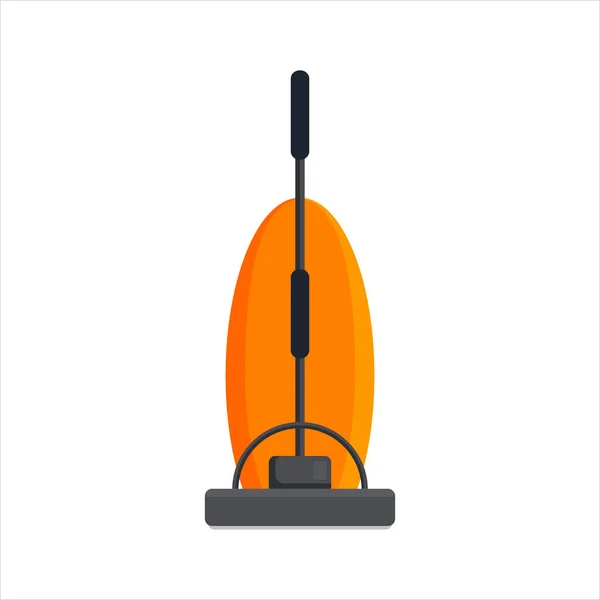 Flat vacuum cleaner icon logo isolated on white background. Electrical hoover for house cleaning. Household equipment - vector illustration — Stock Vector