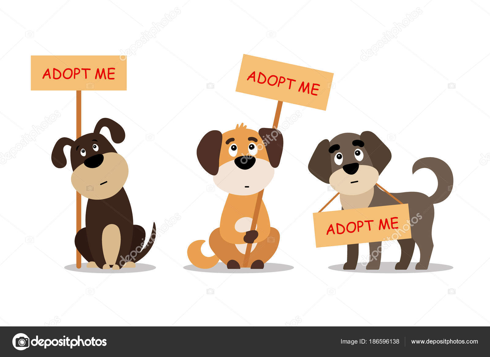 Adopt banner minimalistic domestic object isolated owner pet farm animal hotel illustration Pet Adopt Me Animals - Anna Blog