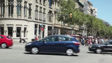 Barcelona City sokak trafik