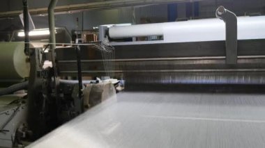 Tekstil fabrika robotlar ve makineleri