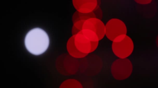 Luci dell'albero di Natale di notte — Video Stock