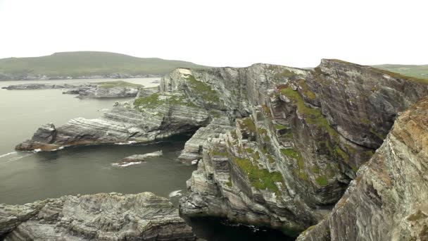 Impresionantes acantilados en Irlanda — Vídeo de stock