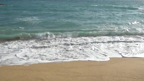 Slow Motion sandy beach waves — Stockvideo