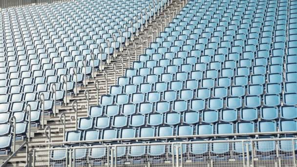 Empty Stadium Asientos filas — Vídeo de stock