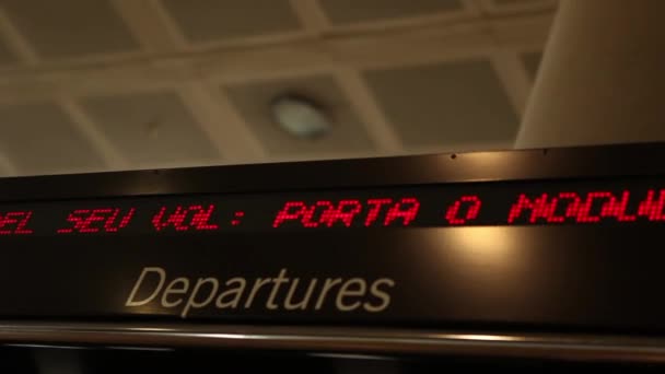 Aeropuerto destinos bordo — Vídeos de Stock