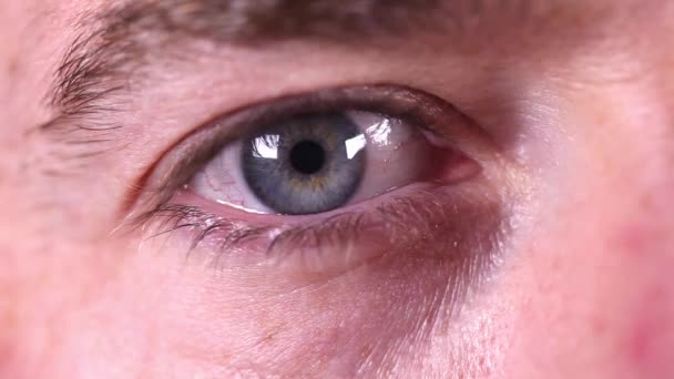 Man green eye — Stock Video